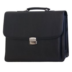 Fino BB-139 Faux Leather 13" Laptop Briefcase-black