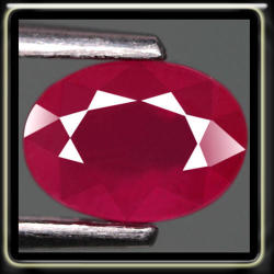 1.24ct Flawless Pinkish Red Ruby Si - Stunning Mosambique Oval Heated Si