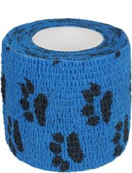 Band - Blue Paw Print 5CM X 4.5M- Pack Of 2