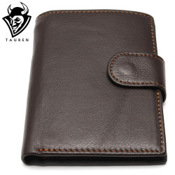 Retro Practical Oil Waxing Genuine Leather Travel Wallet