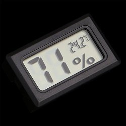 Digital MINI Lcd Thermometer Temperature Indoor Humidity Meter Gauge Hygrometer Black