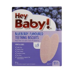 Hey Baby Hey Baby Teething Biscuits Blueberry 50G