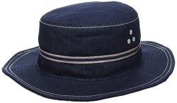 KANGOL Men's Denim Stitch Bucket Hat Indigo L
