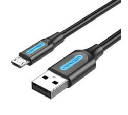 USB 2.0 A Male To Micro-b Male Cable Black Pvc Type - 1.5M