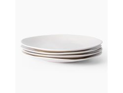 Glazed Stoneware Dinner Plates Set Of 4 Brown