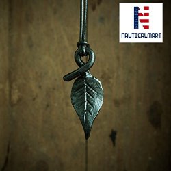 Leaf Pendant Leaf Necklace Forged Jewelry Iron Pendant Viking Pendant Viking Jewelry Celtic Necklace Viking Pendant