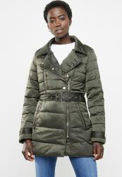 Edit Quilted Puffer Jacket - Khaki