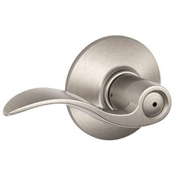 Schlage F40ACC619 Accent Privacy Lever Satin Nickel