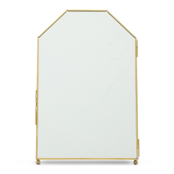 @home Table Mirror With Storage Gold 17X14X27CM