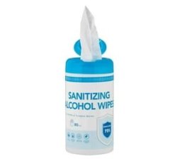 Sanitizing Alcohol Wipes - 75% Isopropyl Alcohol For Hands And Surfaces 80PC Pack Kills 99.99% Bacteria