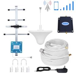 Phonelex Cell Phone Signal Booster At&t T-mobile 4G LTE Cell Signal Booster Att Cell Phone Booster Repeater Amplifier 700MHZ Fdd BAND12 17 Mobile Sign
