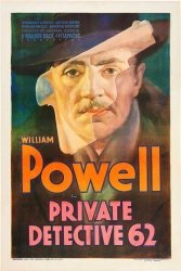 Private Detective 62 Poster Movie 27 X 40 Inches - 69CM X 102CM 1933 Style B