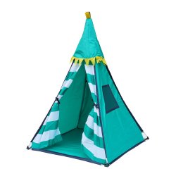 Toy - Tent T-pee Teal & White Stripe