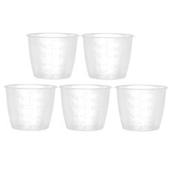 Freebily Rice Measuring Cups Clear Plastic Kitchen Rice Cooker Replacement Cups 5 Pack One Size