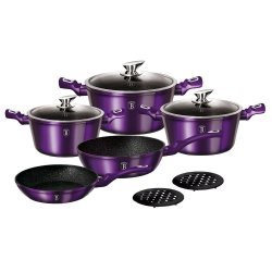 Berlinger Haus 10 Pisce Marble Coating Cookware Set Royal Purple