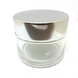 100ML Clear Glass Jar With Silver Lid 58 400