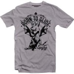 Spyro - Born To Glide - Youth Tee - Grey 9-10 Years Small