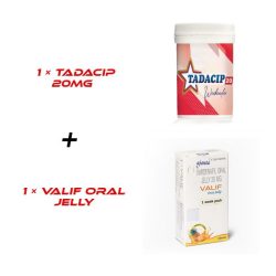 Tadacip Tablets 20mg 10 Tablets + Valif Oral Jelly 7 Sachet