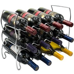 Sorbus 3-TIER Stackable Wine Rack - Classic Style Wine Racks For Bottles - Perfect For Bar Wine Cellar Basement Cabinet Pantry Etc - Hold