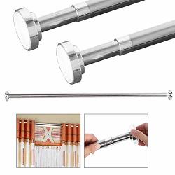 Meiby Shower Curtain Rods Extendable Telescopic Curtain Rod Tension Pole Net Shower Curtains Rail Adjustable Clothes Rail Hanging Pole