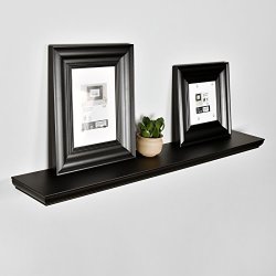 Welland Wilson Floating Shelves Wall Display Ledge Wood Shelf 48-INCH Black