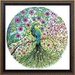 5D Full Drill Diamond Painting Kit Diy Diamond Rhinestone Painting Kits For Adults And Children Embroidery Arts Craft Home Decor 14.2 X 14.2 Inch Peacock