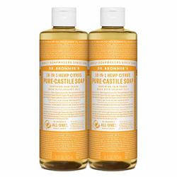 Dr. Bronner's Organic Pure Castile Liquid Soap Citrus Oil 16 Oz 2 Pk