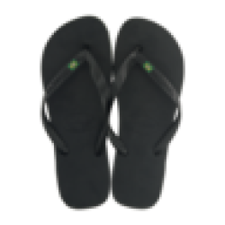 Havaianas Unisex Slim Sandals Brazil Black Size 37 38