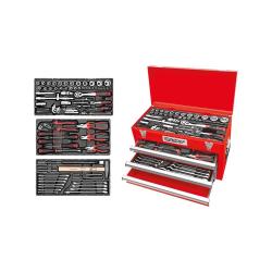 : 118PC 1 4" & 1 2" Dr. 3-DRAWER Chest Tool Set Metric - T47144