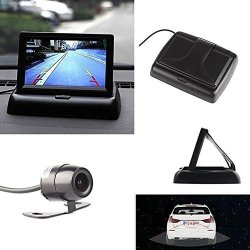 Zhuotop 4.3 High Resolution Tft Foldable Wireless Lcd Screen Rearview Monitor Car Rear View Reverse Parking Camera Kit
