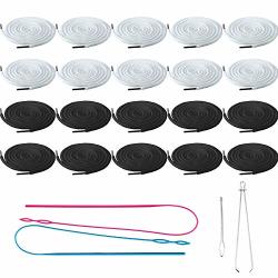 Jetec Drawstring Cords Replacement Drawstrings with Easy Threader for Sweatpants Shorts Pants Jackets Coats
