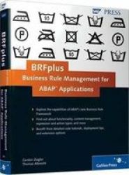 Brfplus - Business Rule Management For Abap Applications Hardcover