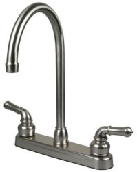 Rv Mobile Home Kitchen Sink Faucet Stainless - 14.5" Tall Spout