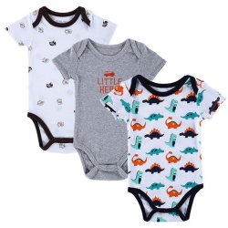 Mother Nest 3pcs Baby Boy Short Sleeve Romper - 15105910 4-6 Months