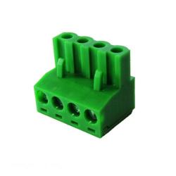Green Connector 5.08MM Pitch L-type Top Feed 4 Way Pcb Cable Terminal Block 4PIN Plug In Screw