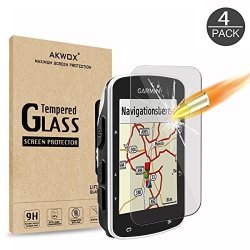 Pack Of 4 Tempered Glass Screen Protector For Garmin Edge 520 Akwox 0.3MM 9H Hard Scratch-resistant Protector For Garmin Edge 520