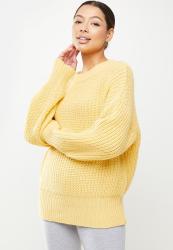 Missguided Basic Chunky Crew Neck Jumper - Yellow