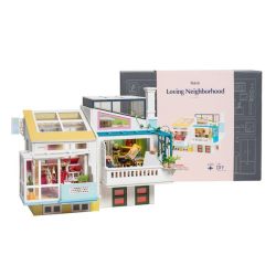 Diy Miniature House Kit With LED Light - Loving Neighborhood