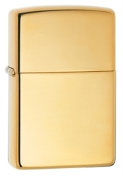 Zippo Wind Proof Lighter - Genuine - High Polish Brass - Includes 6 Spare Flints And 1 Spare Wick