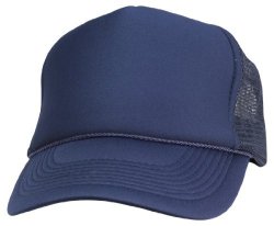 Plain Trucker Hat In Navy Blue