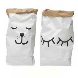 Two Reusable Paper Storage Bags