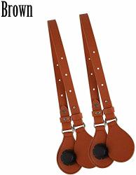 Leather Gialy Belt Handle With Drops For Bag Basket Bucket Handbag O Bag Onesize Brown