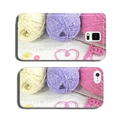 Yarn Wool Pastel Colours With Crochet Hook Heart And Buttons Cell Phone Cover Case Samsung S5