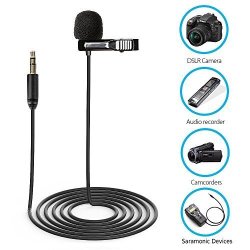 Saramonic SR-XLM1 Broadcast-quality Lavalier Omnidirectional Microphone With 3.5MM Trs Connector For Dslr Cameras Camcorders Recorders Devices