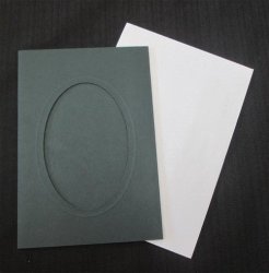 The Velvet Attic -dark Green Window Card With White Envelope