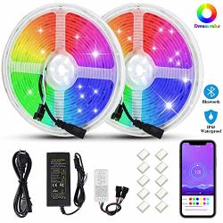 Lunsy Strip Lights Dream Color LED Strip Lights 32.8FT With Multicolor Chasing IP65 Waterproof Rgb 300 Leds Smd 5050 Flexible Smart Bluetooth String Light
