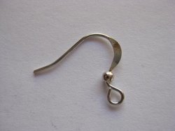 Earring Wire Antique Silver Nickel- 10pcs