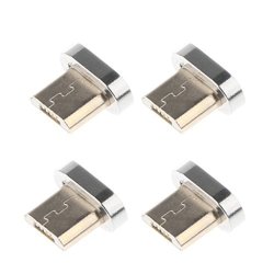 Monkeyjack 4 Pieces Elough E04 Magnetic Tips Micro USB Adapter Connector For Android Phone Charging And Transfer Data Gold