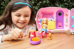 Club Chelsea Camper Playset With Doll Puppy Car Transforming Camper And Accessories