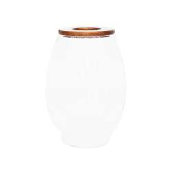 20CM Barrel Vase With Kiaat Lid